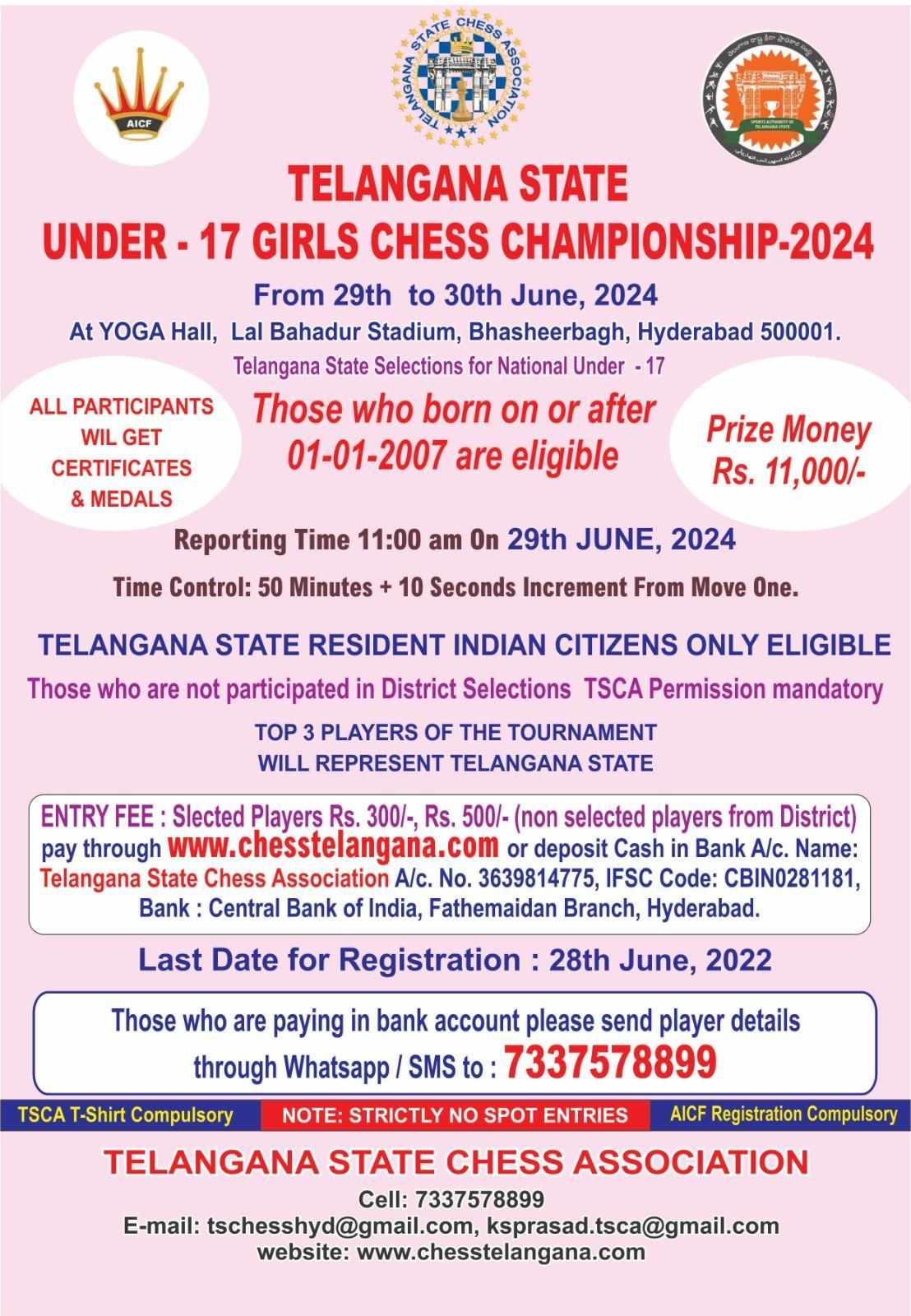 Under-17 girls chess championship